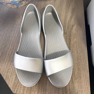 Silver Crocs